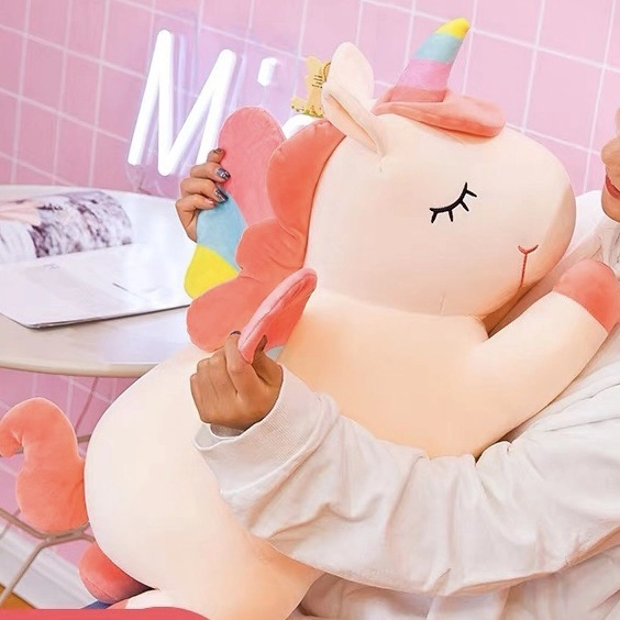 Kỳ lân bông màu pastel – thú nhồi bông trang trí phòng ngủ