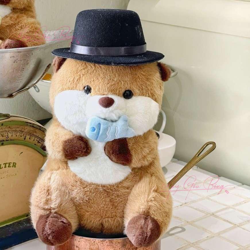 Rái Cá Bông mini ôm cá