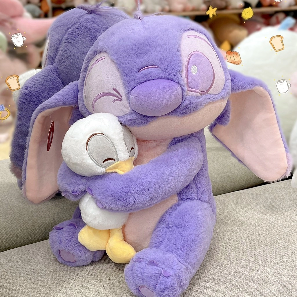 Gấu Bông Stitch xanh ôm Vịt Trắng
