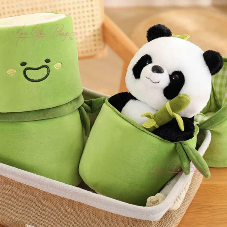 Gấu Bông gấu trúc Panda trong ống tre 2 in 1·