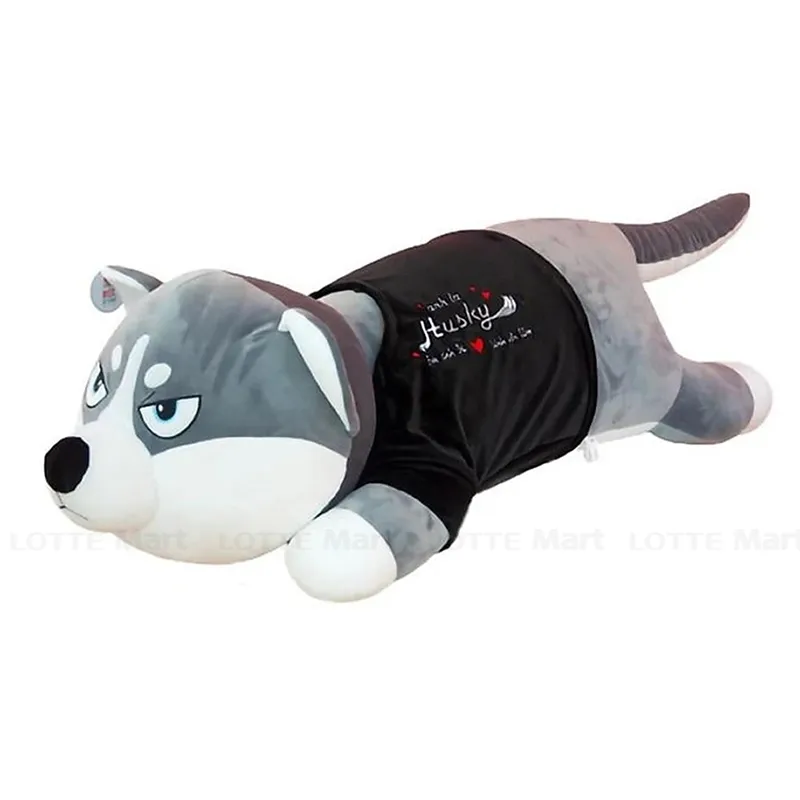 Chó Bông Husky Baby lông mịn ngồi mặc áo Hoodie