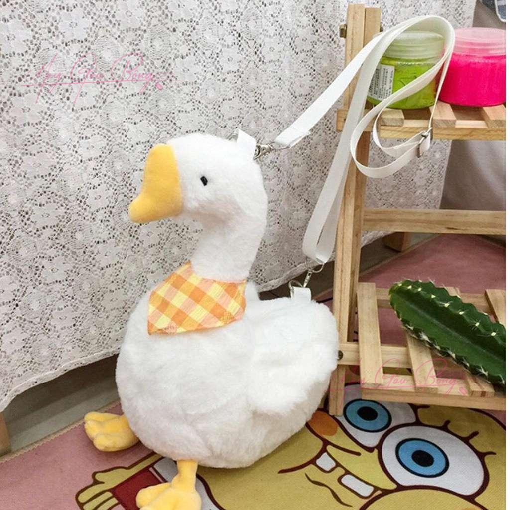 Balo gấu bông vịt đeo túi