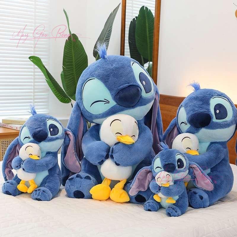 Gấu Bông Stitch xanh ôm Vịt Trắng