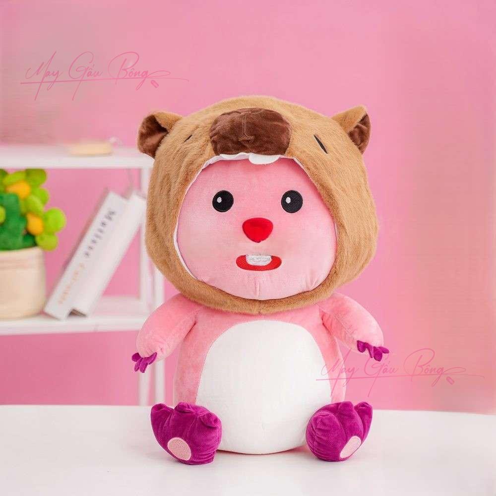 Gấu Bông Loopy đôi mũ heo con dễ thương