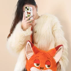 Túi đeo chéo gấu bông Zootopia Nick face tai nhọn mũi nổi