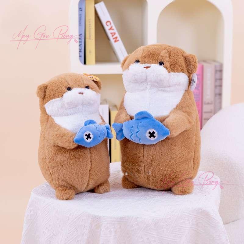 Rái Cá Bông mini ôm cá