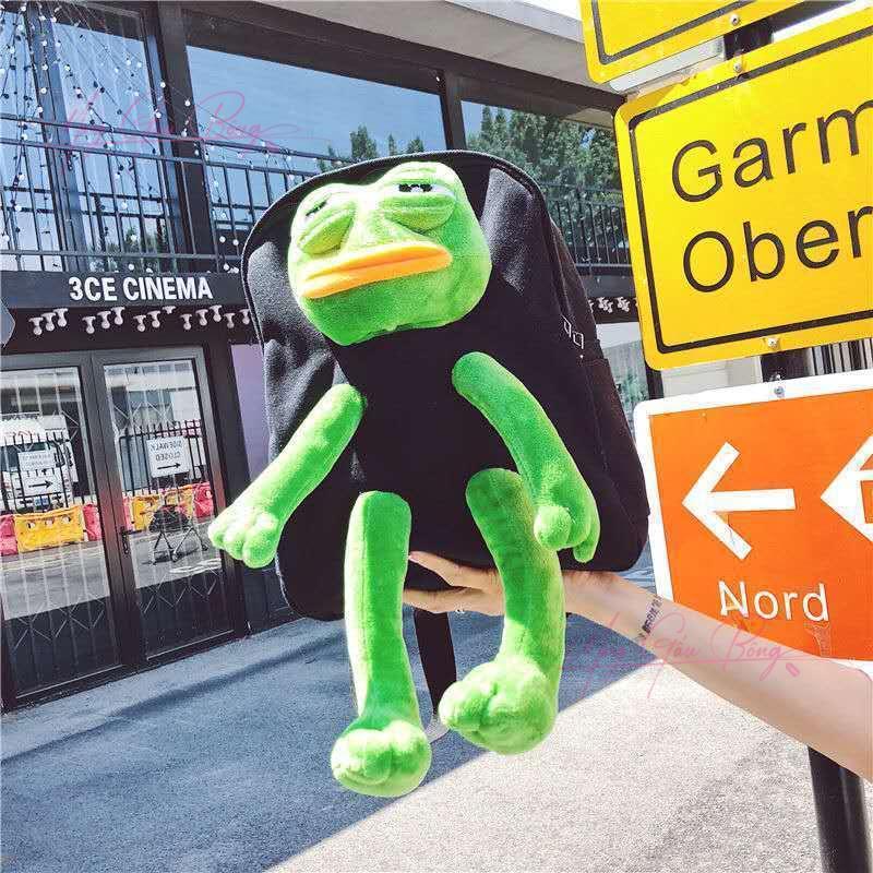 Balo gấu bông ếch xanh Cute