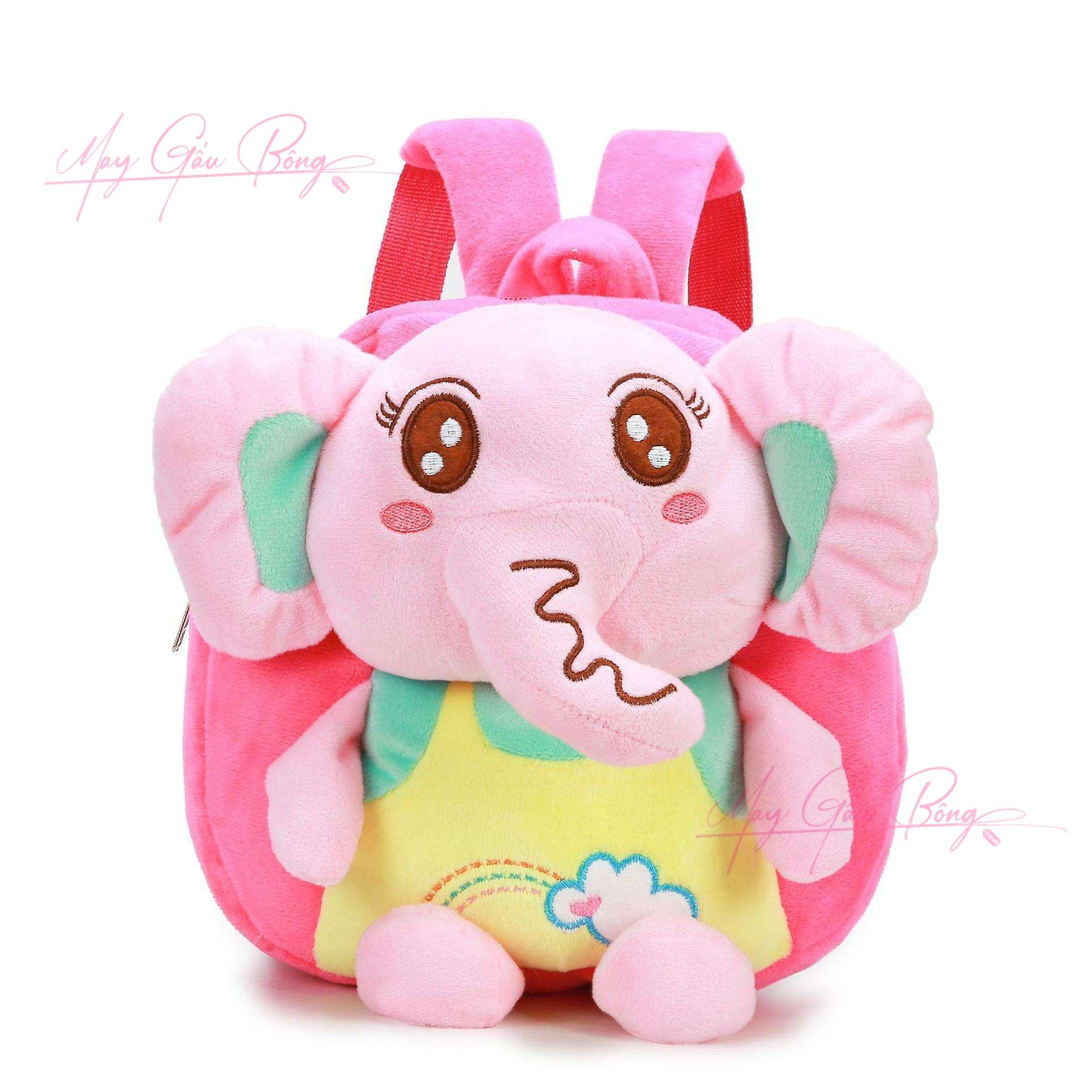 Balo gấu bông Elephant chú voi happy face
