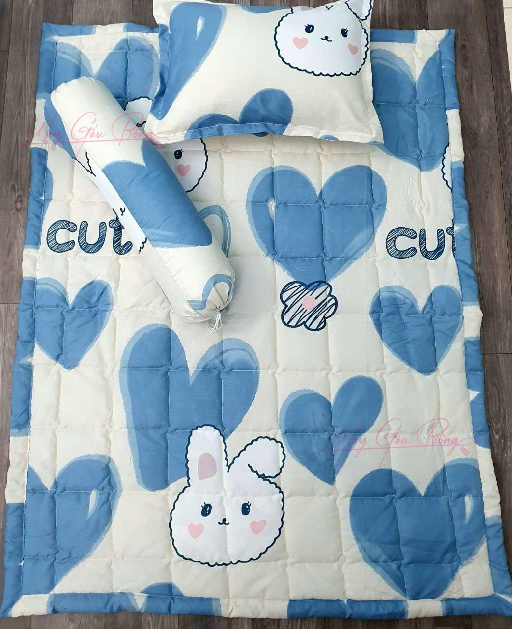 Bộ Chăn Gối Trẻ Em Mầm Non Mẫu hoạt hình thỏ