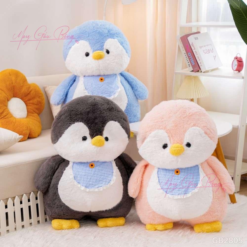 Gấu Bông Chim Cánh Cụt Baby đeo yếm em bé dễ thương