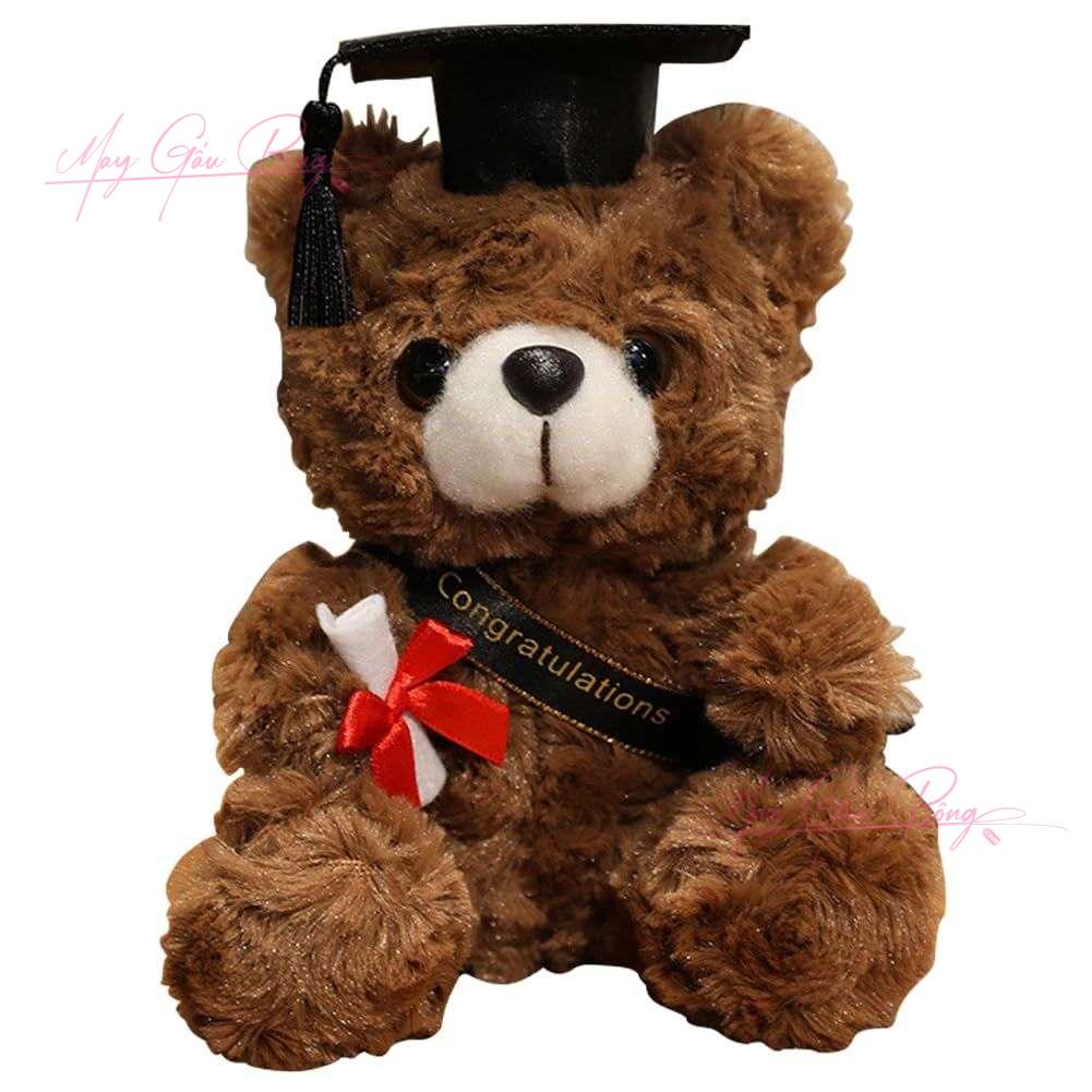 Thú nhồi bông tốt nghiệp mặc áo cử nhân – món quà chúc mừng dễ thương