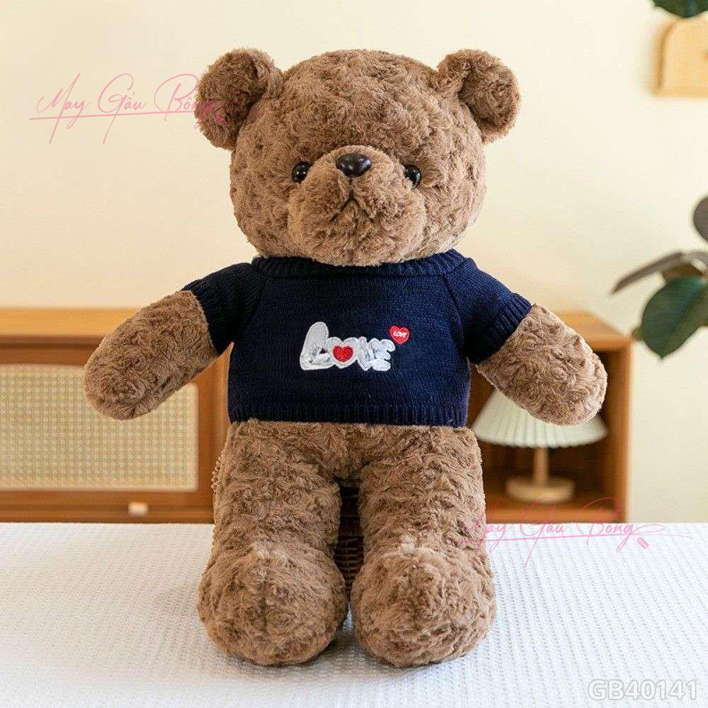 Gấu Teddy áo len lông xoắn