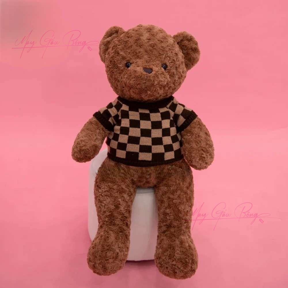 Gấu Teddy áo len lông xoắn