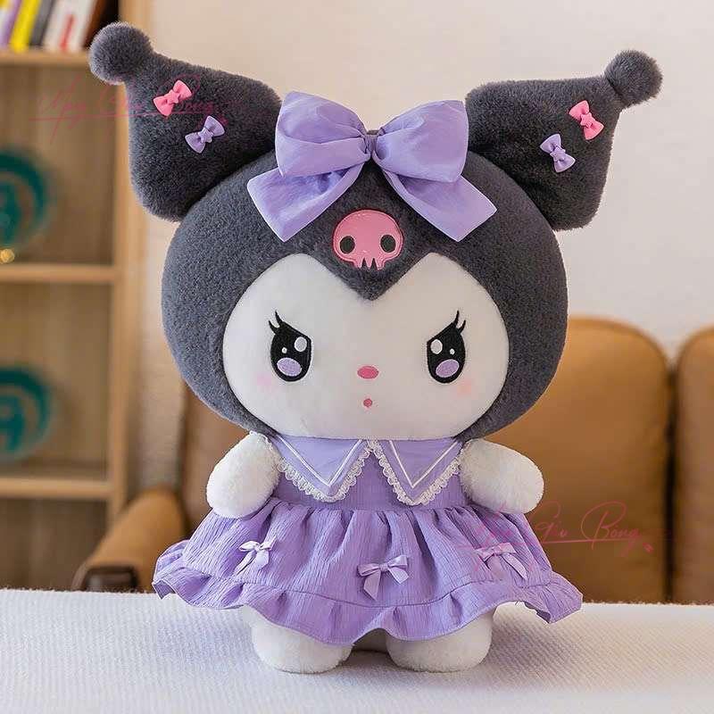 Gấu Bông Kuromi Nơ Tím Dễ Thương