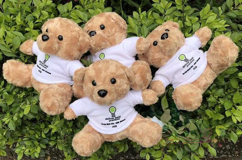 Gấu bông in logo theo yêu cầu