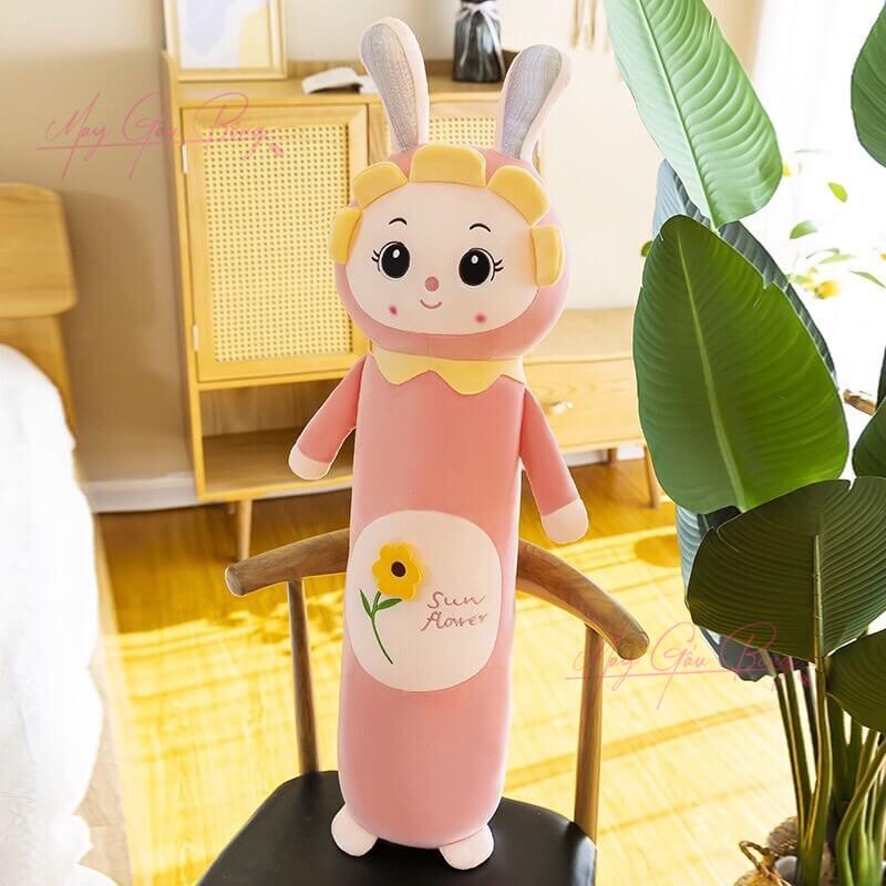Thỏ bông trắng mềm mịn – gối ôm đáng yêu cho bé gái