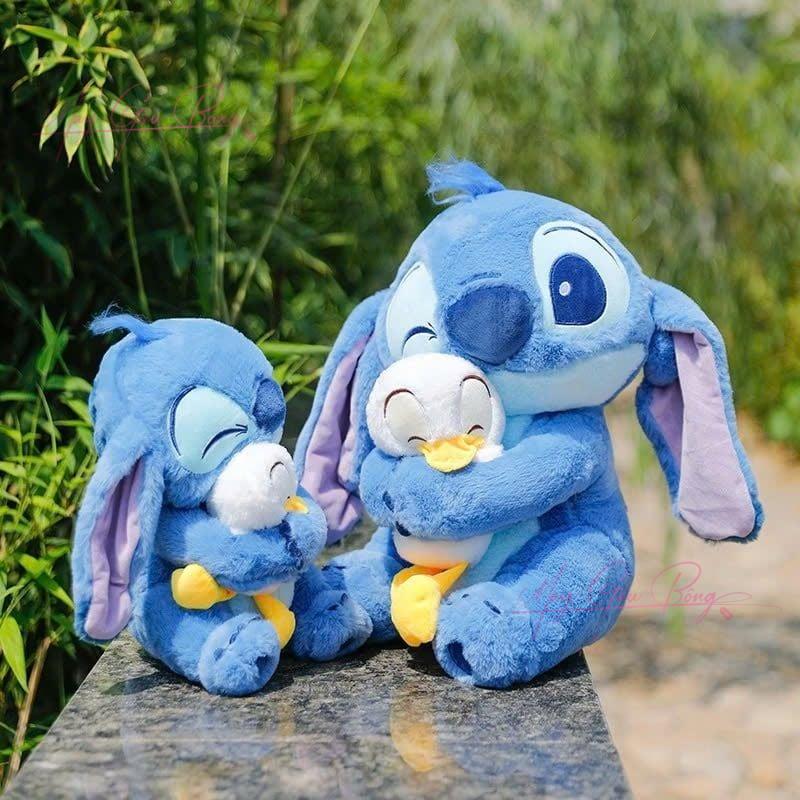 Gấu Bông Stitch xanh ôm Vịt Trắng