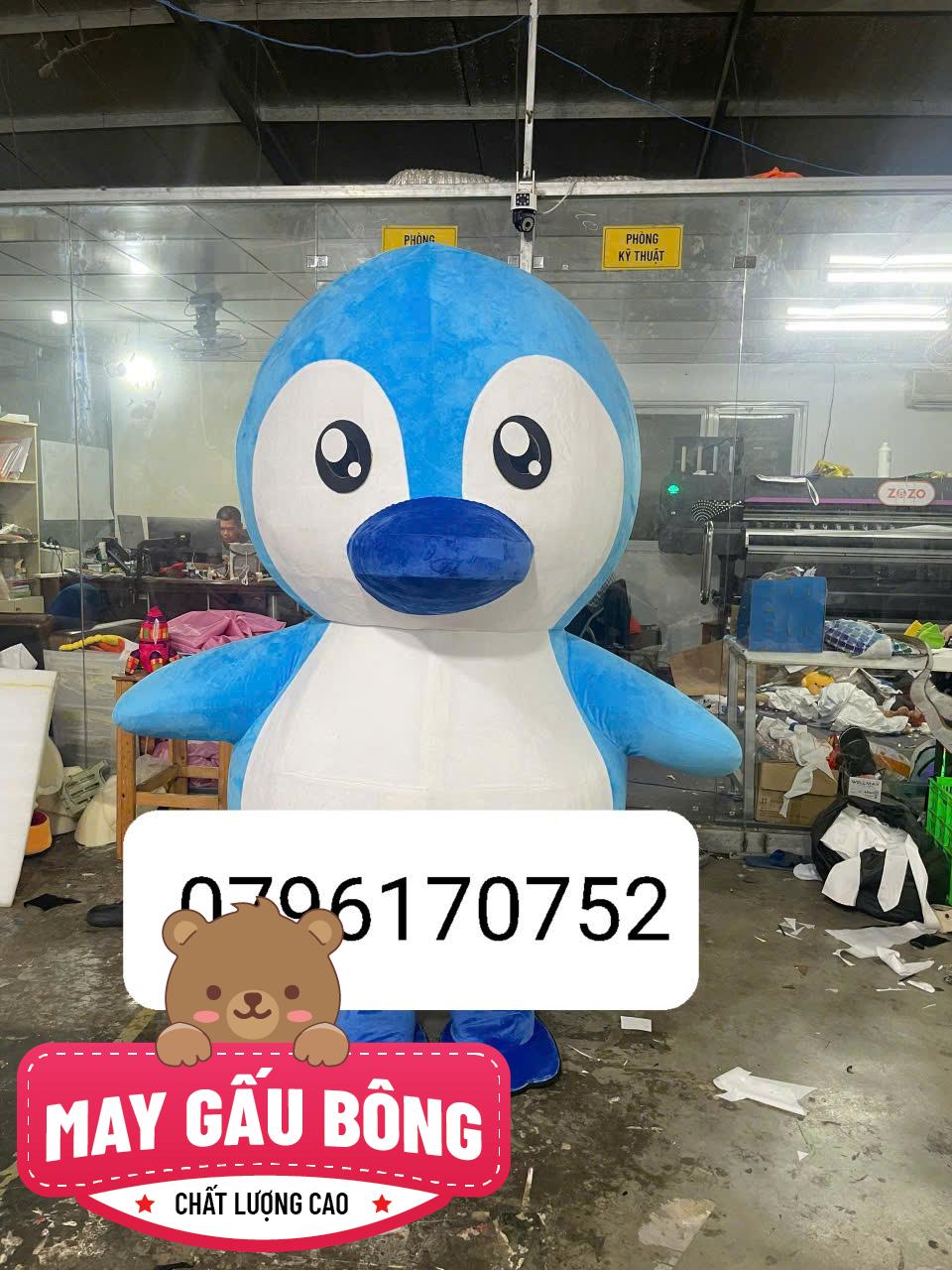 MASCOT HƠI CHIM CÁNH CỤT XANH MASCOT HƠI CHIM CÁNH CỤT XANH